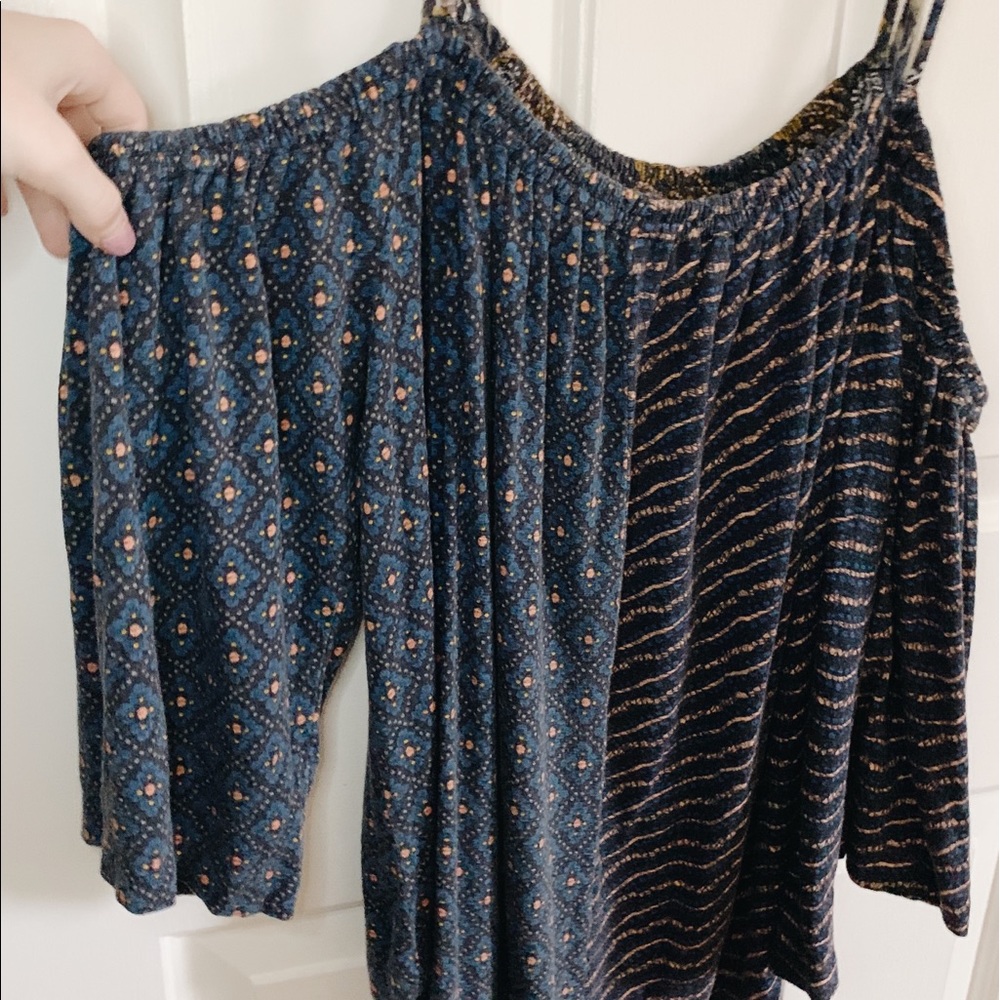 Anthropologie Deletta Reeve Open-Shoulder Top